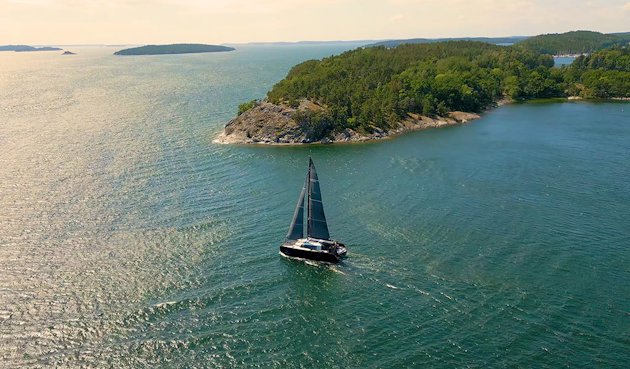 a boat sailing on the sea