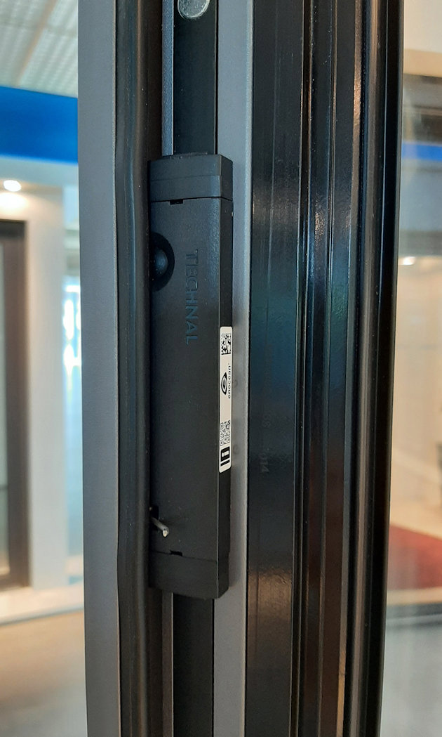 close up of a technical window sensor