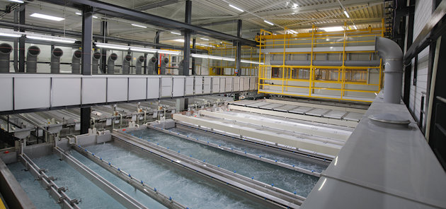 a train station with trains